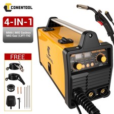 220V 4 IN 1 MIG Welder Gasless/Gas 200A Inverter ARC MMA TIG Welding Machine Set