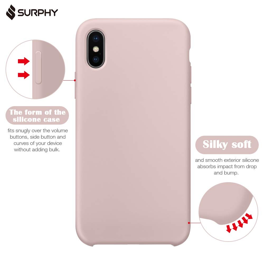 Coque iPhone XS et X en silicone avec doublure microfibre noir - 4