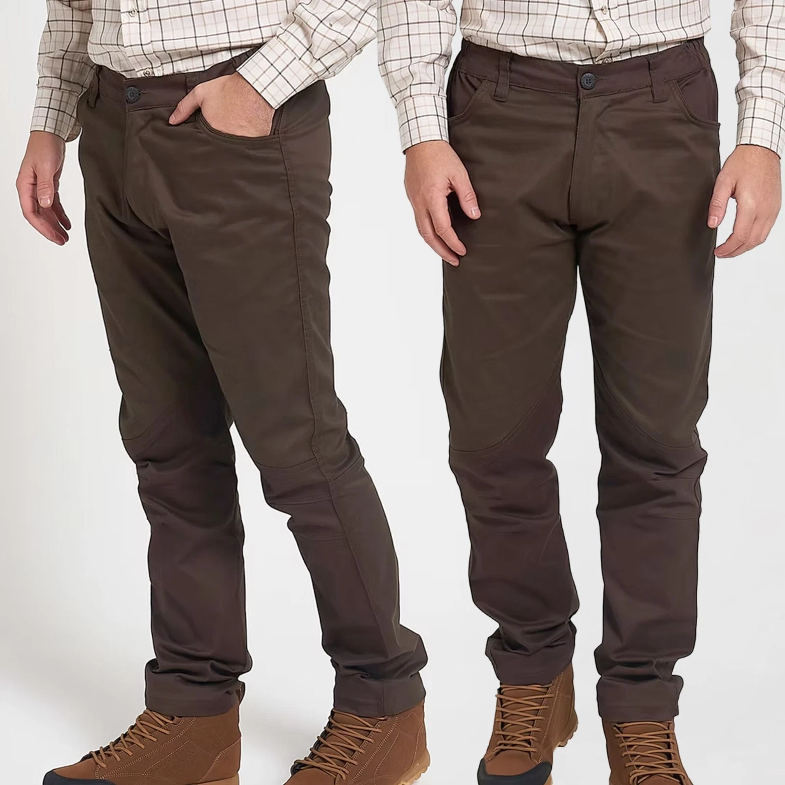 Jack Pyke Cotton Stretch Outdoor Trousers Olive Brown Hunting Shooting Fishing