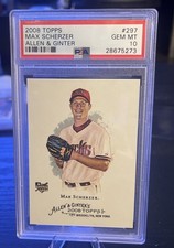 Max Scherzer Rookie Cards Checklist and Autographed Memorabilia Guide 8