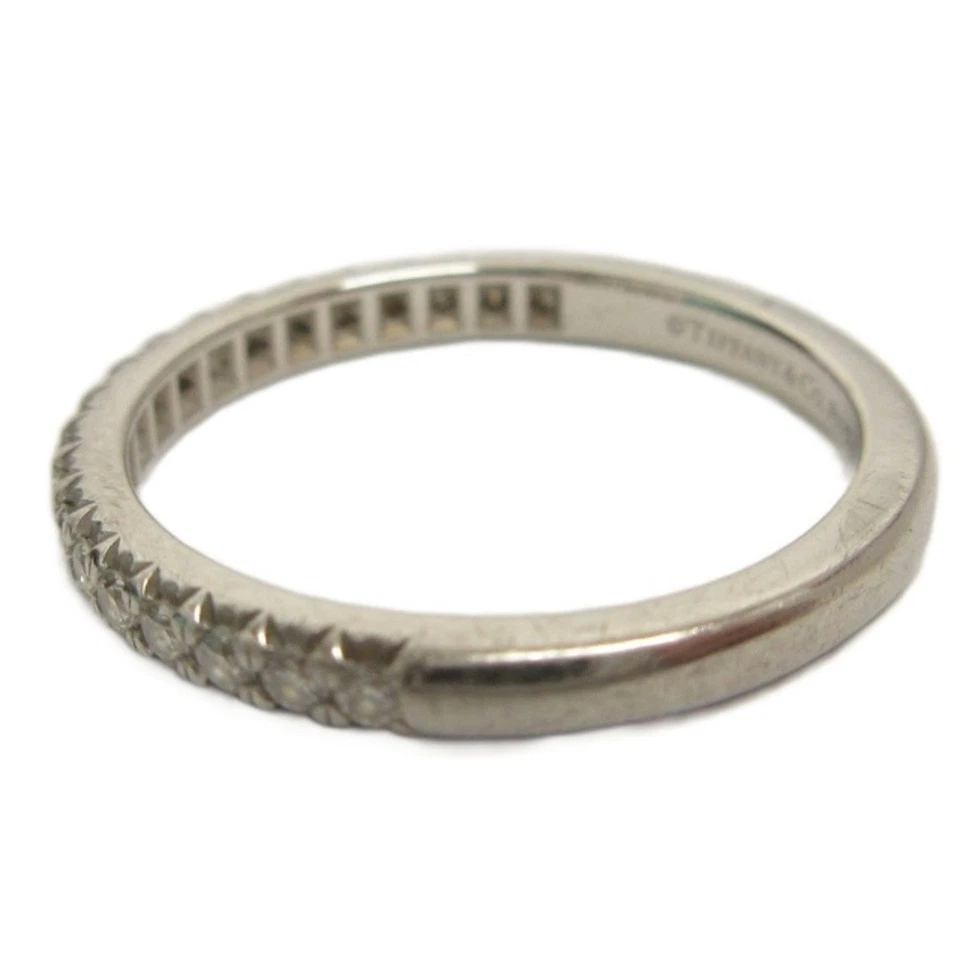 蒂芙尼半永恒戒指 钻石 Pt950 2.4 克 银色 约 6-7 二手 — 第 2/4 张图片