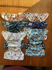 Babygoal Baby Cloth Diapers 6 Pack  10 Bamboo Inserts Assorted Colors NO Stain