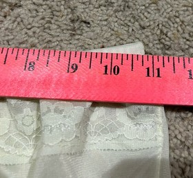 Vtg 80&rsquo;s YELLOW SHEER Lingerie Brief  Bottoms M/L? Silky Nylon Lace Coquette G26
