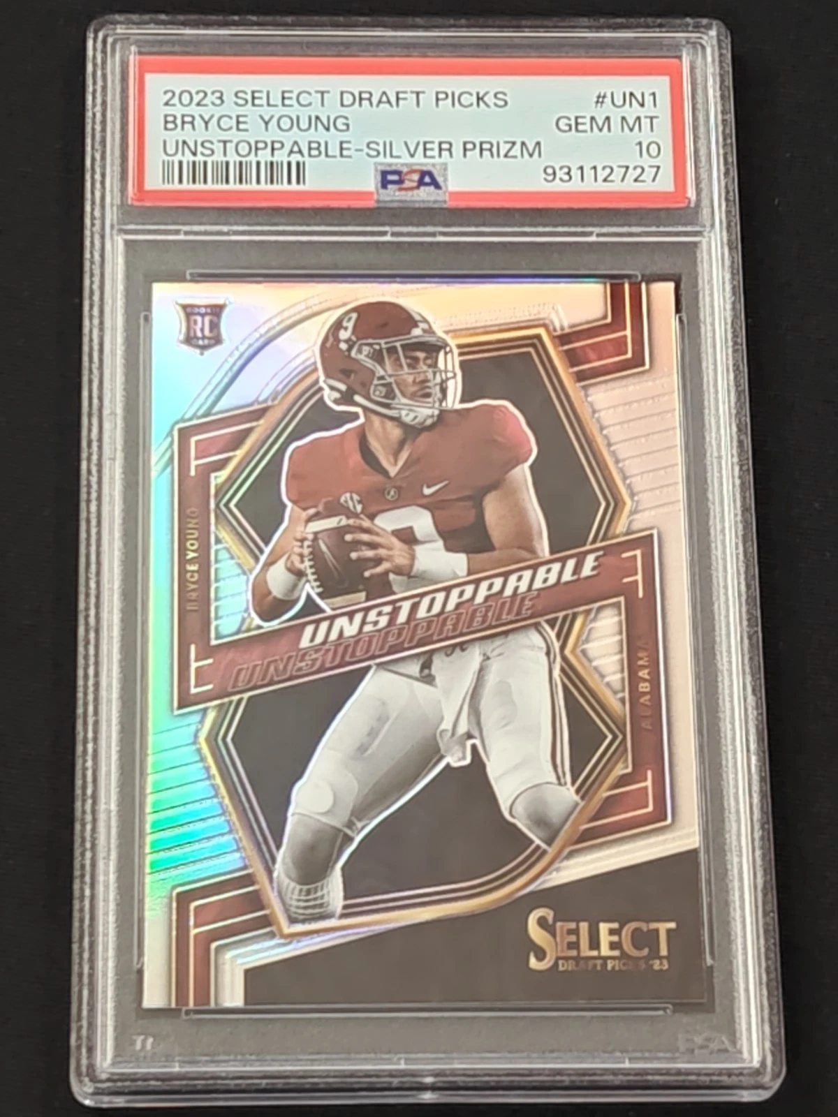 Bryce Young Panini Select Draft Picks Unstoppable #UN1 Silver