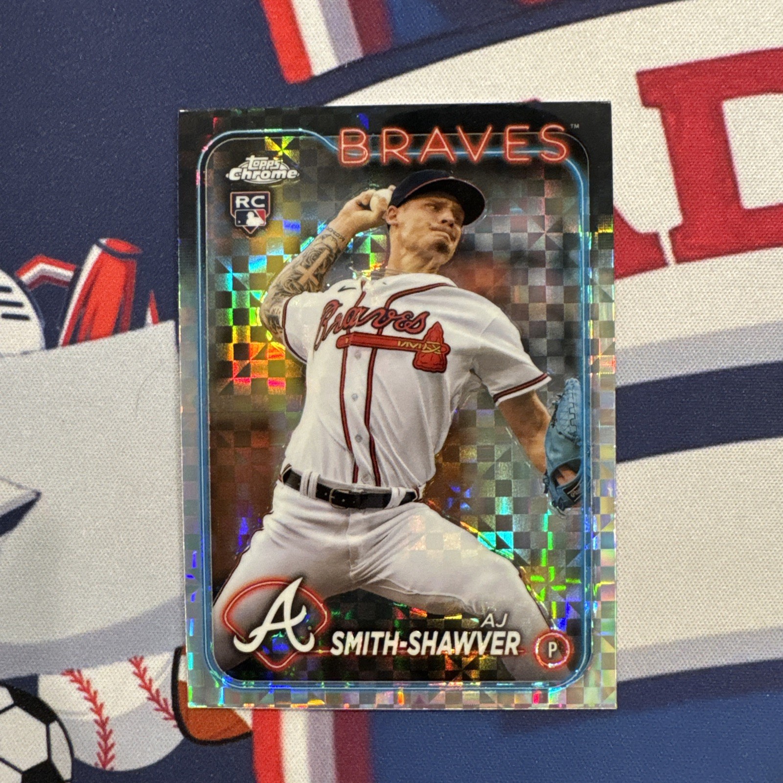 2024 Topps Chrome X-Fractor AJ Smith-Shawver #19 Rookie RC Atlanta Braves