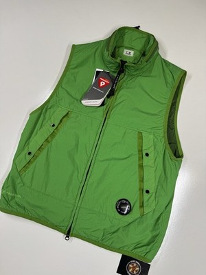 CP COMPANY G.D.P POLARTEC LENS GILET WESTE IN CLASSIC GREEN - Größe 44 / XS