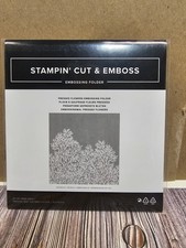 Stampin Up PRESSED FLOWERS Embossing Folder NEW 6 X 6