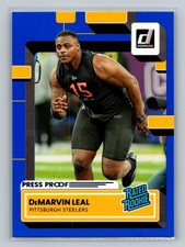DeMarvin Leal 2022 Donruss #388 Blue Press Proof Rookie Pittsburgh Steelers