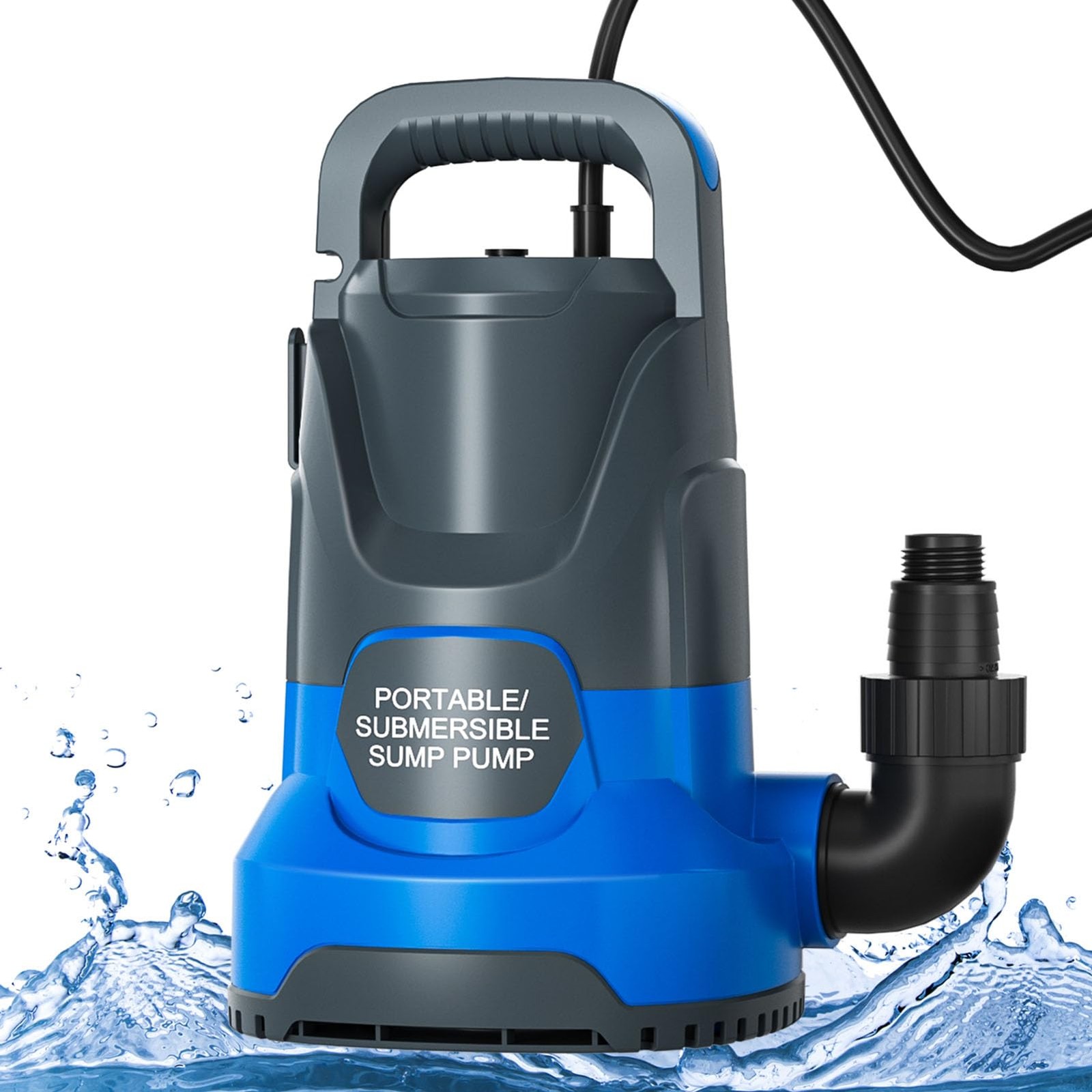 1.1HP Submersible Sump Pump 4700GPH Portable Water Transfer Utility Pump