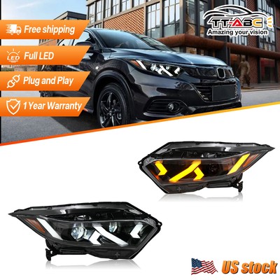 For 2019-2022Honda HRV HR-V Headlights Headlamps Halogen w/LED DRL Left&Right