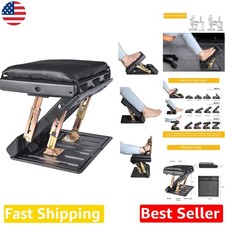 Ergonomic Foot Rest Under Desk - 4-Level Adjustable Height, Black Comfort Leg...