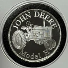 John Deere Model H ~ Rare Collector Coin 1 Troy Oz .999 Fine Silver Round Medal