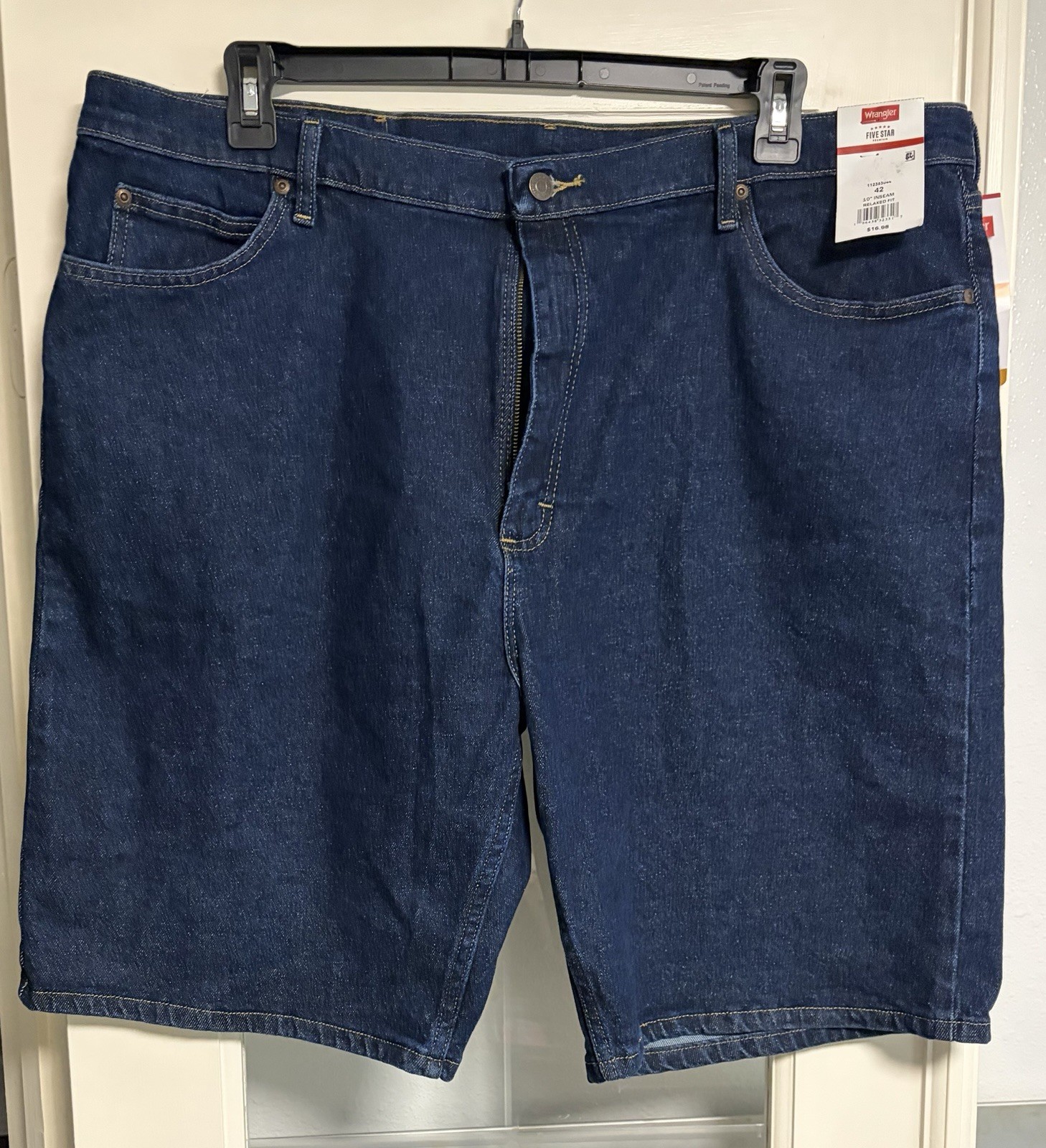 Wrangler Men's Relaxed Fit Denim Shorts Blue 5-Pocket Design