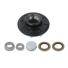 LABLT 8 Lug 6.5" Trailer Hub Kit #42 Spindle w/Bearing Kit For 7000lbs 1/2 Sets