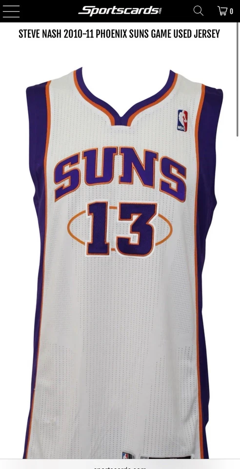 Parche de camiseta usada en cuatro juegos Steve Nash 1998-99 Upper Deck 4/10 Jersey Fusion Foto 3 de 4