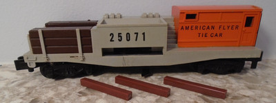 VINTAGE AMERICAN FLYER #25071 S GAUGE TIE EJECTOR CAR WORKS FINE