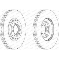 Ferodo 2X Bremsscheibe Vorne Ø290 Mm BelüFtet FüR Iveco Daily IV