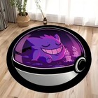Pokemon Teppich Evoli Pokeball Rund Matte Kinderzimmer Anime Dekoration