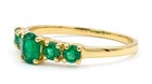GENUINE 0.18 Cts EMERALD & LAB CREATED EMERALDS RING 10K GOLD - Free Appraisal — photo 5