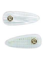 Lululemon Alligator Hair Clips 2 Pack Foam Cloud White