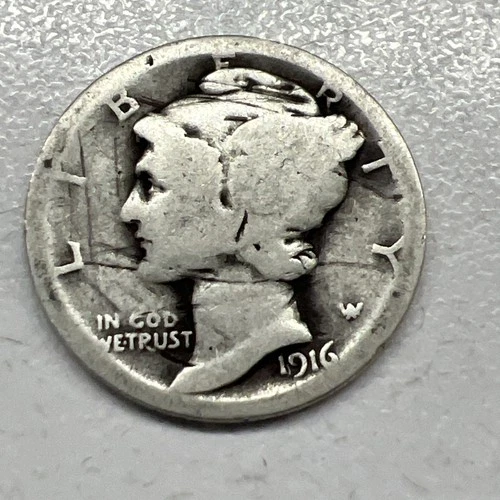 1916 MERCURY SILVER DIME ACTUAL COIN Get More Today & Save Shop Here Buy Here