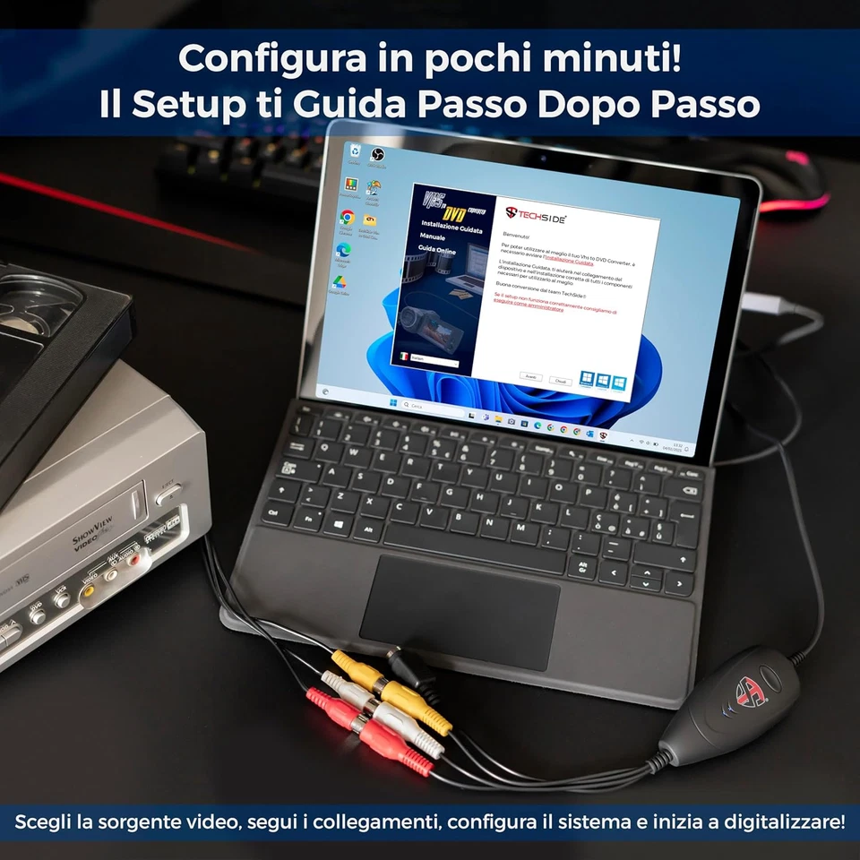 Video Grabber VHS 2025 | Convertitore Analogico Digitale | USB 2.0 PC Converter  - Immagine 2 di 4