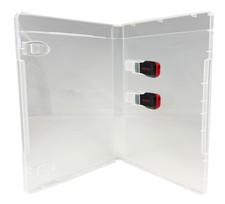 PREMIUM SUPER Clear Double USB (2) Flash Drive Cases 14MM Lot