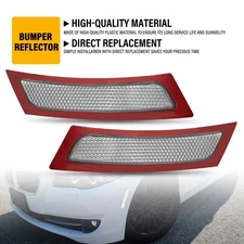 Pair Front Clear Bumper for Reflectors 2011-2016 BMW F10 5-SERIES 535i 545i 550i