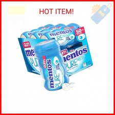 Mentos Pure Fresh Sugar-Free Chewing Gum with Xylitol, Fresh Mint, 50 Piece Bott