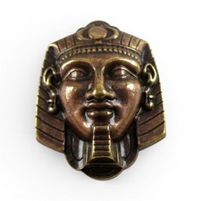 Vintage Egyptian King Tut Brass Pin Antique Brooch French Casting