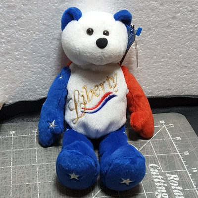 Liberty the patriotic bear by limited treasures 1999-2000 new tags 5x10 inches