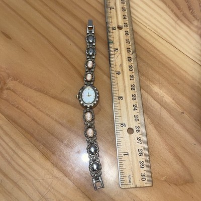 Christian Benet Watch Mother of Pearl Dial Crystal Rhinestone (some Missing)