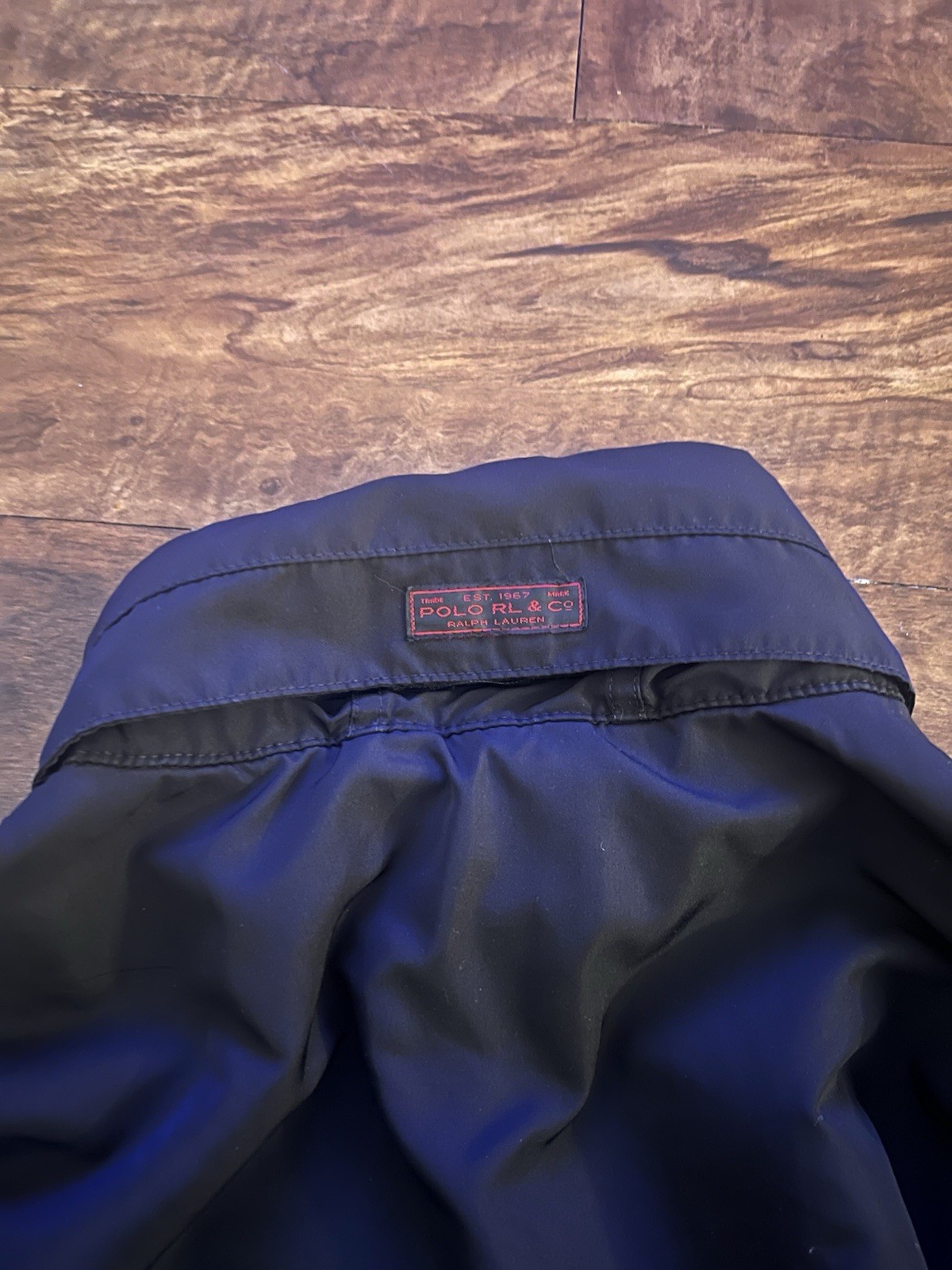 Polo Ralph Lauren taglia L full zip Polartec giacca pile nero cappuccio nascosto pony