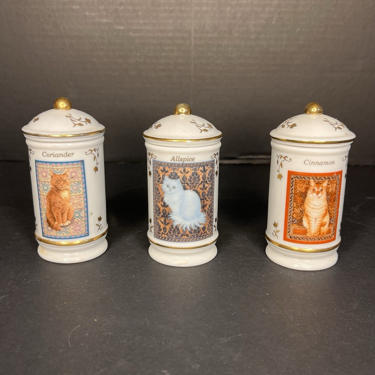 Lenox Cats of Distinction Spice Jars Set Of Three Coriander