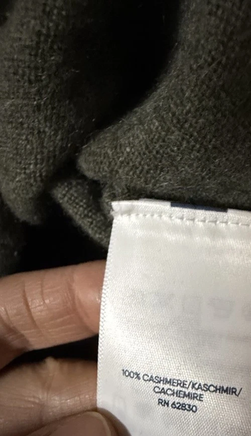 LANDS’ END Women’s Green Long Sleeve Cashmere Pullover Sweater Christmas Size XL - Image 4 of 4