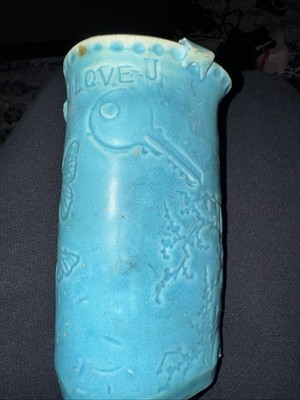 Good Life Custome Homemade Vase I Love You Blue