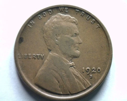 1920-S LINCOLN CENT PENNY VERY FINE / EXTRA FINE VF/XF VF/EF ORIGINAL 99c SHIP