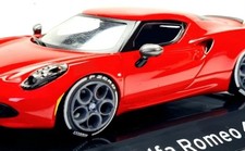 Norev 1/43 Alfa Romeo 4c Spider Rojo Juguete Pirelli Neumáticos Escala Diecast