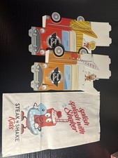 Steak 'n Shake Kids Meal Premiums 2024 Cardboard Cars Crayons Activity Bags