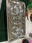 S.S. United States Silver Plated Caviar Server with 3 Pieces of Glassware. US L — photo 8