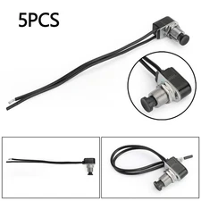 🔥5PCS Normally Open Momentary Self-resetting Push Button Reset Switch w/Wire