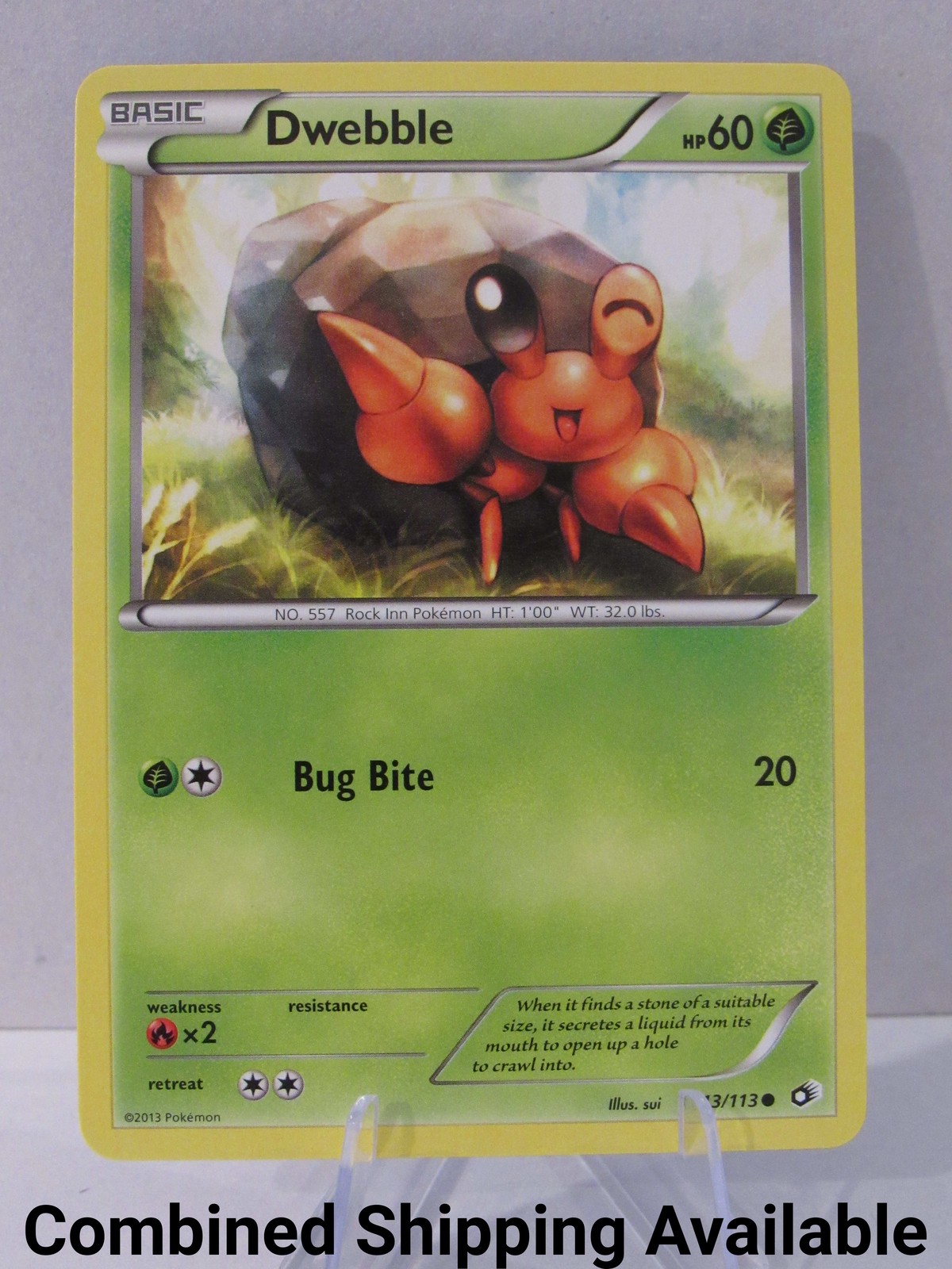 Dwebble 13/113 Legendary Treasures NM English 17428