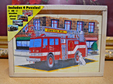 UPC 000772000215 product image for Melissa & Doug Jigsaws-in-a-Box Vehicles #21 Wooden Puzzle Set 4 Puzzles Sealed | upcitemdb.com