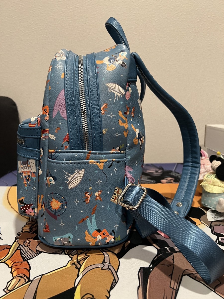 Loungefly Teal Disney Parks Tsum Tsum Mini Backpack with Gold Hardware Loungefly Disney Parks Magic Kingdom Attractions Backpack w  main image 4