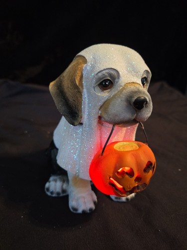 Beagle Puppy Halloween Ghost Light Up - Picture 3 of 6