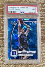 DUKE COOPER FLAGG Bowman University Chrome Sapphire Edition #16 RC 2024 - PSA 9