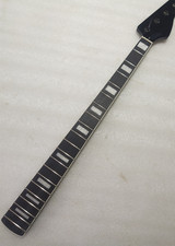 34 inch J Bass Guitar Neck 20 Frets Rosewood block inlay Black Gloss