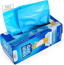 Premium Cat Litter Box Liners with Fresh Scent - 10 Pack, 2.5" X 17