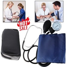 Sphygmomanometer Blutdruckmessgerät Manuelles Aneroid Oberarm  mit Stethoskop