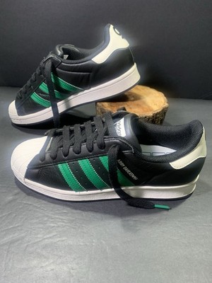 Adidas superstar Abby Dahlkemper Women s Sneakers Black Green white Size 8.5